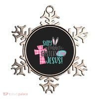Silly Rabbit Easter Is For Jesus Women Easter Ornament thumb 0