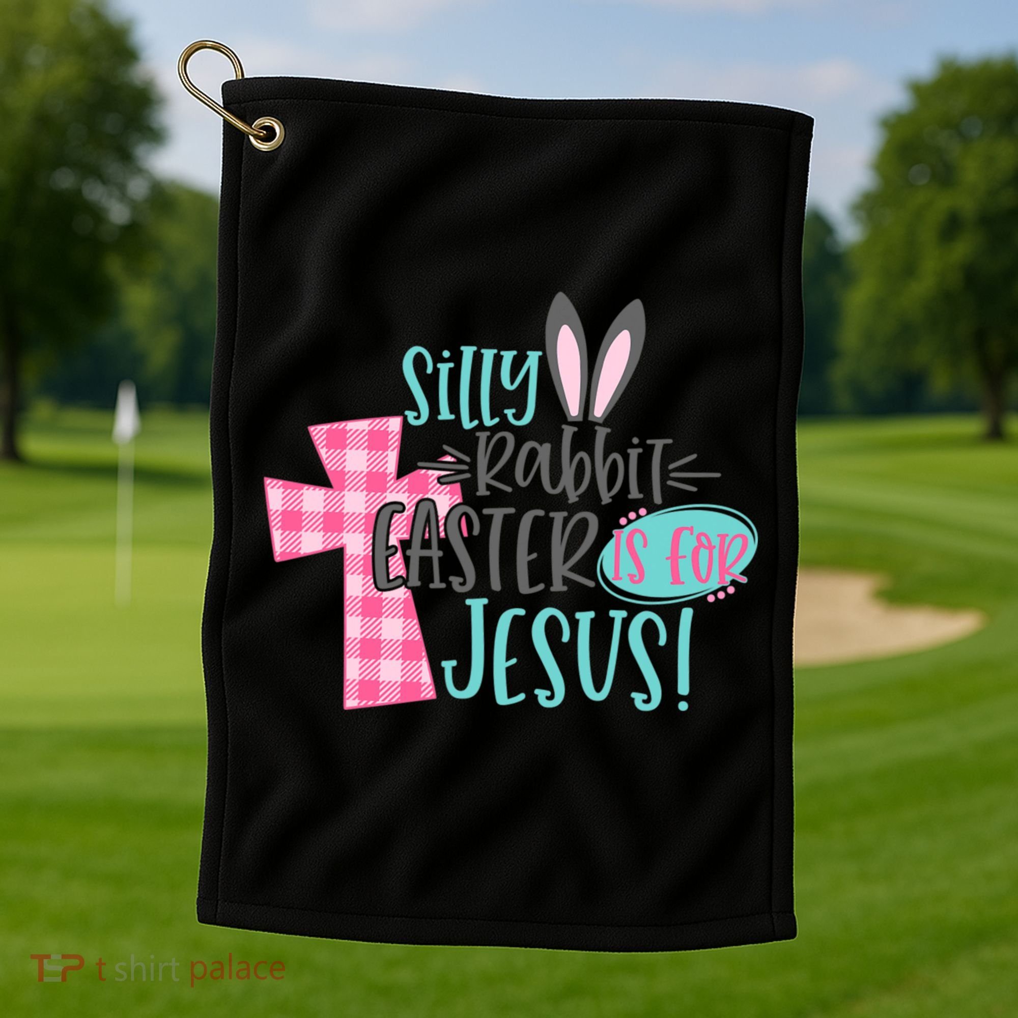 Silly Rabbit Easter Is For Jesus Women Easter Golf Towel