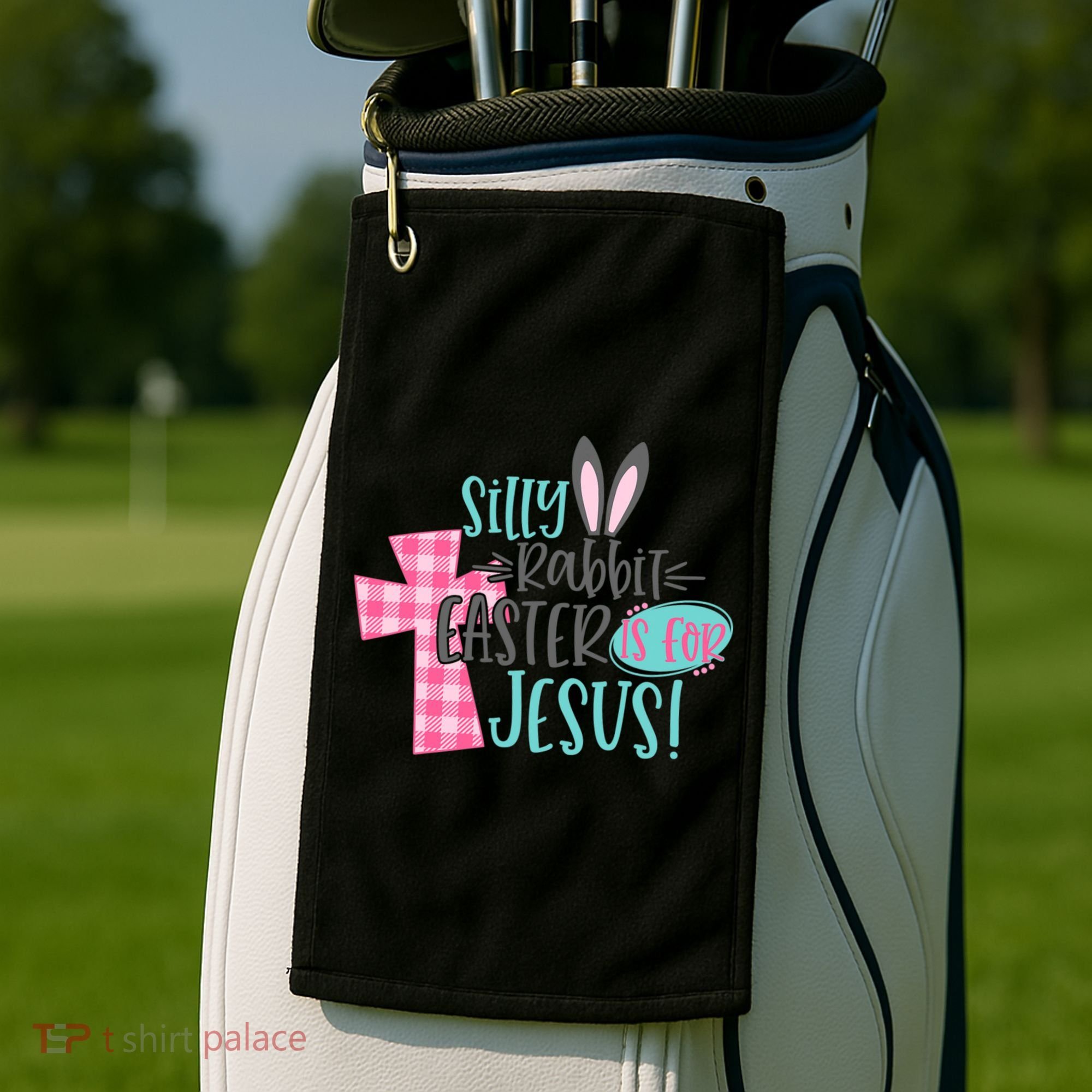 Silly Rabbit Easter Is For Jesus Women Easter Golf Towel