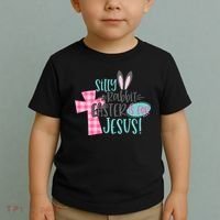 Silly Rabbit Easter Is For Jesus Women Easter Toddler T-Shirt thumb 2