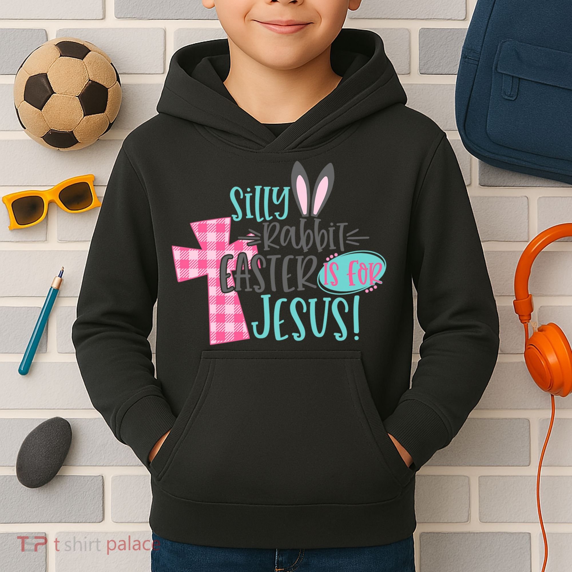 Silly Rabbit Easter Is For Jesus Women Easter Kids Hoodie
