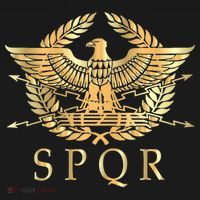 Spqr Roman Empire Standard Eagle Emblem Vintage Gold Shield T-Shirt thumb 7
