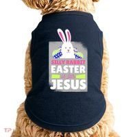 Silly Rabbit Easter Is For Jesus Funny Eggs Doggie Tank thumb 0