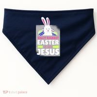 Silly Rabbit Easter Is For Jesus Funny Eggs USA-Made Doggie Bandana thumb 0