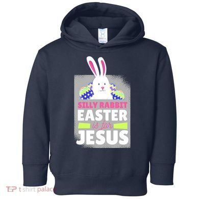 Silly Rabbit Easter Is For Jesus Funny Eggs Toddler Hoodie
