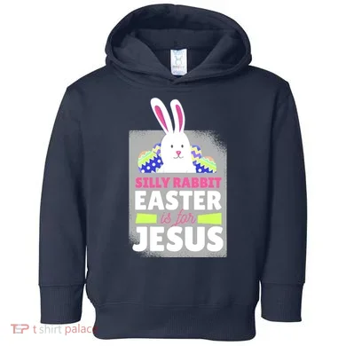 Silly Rabbit Easter Is For Jesus Funny Eggs Toddler Hoodie