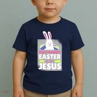 Silly Rabbit Easter Is For Jesus Funny Eggs Toddler T-Shirt thumb 2
