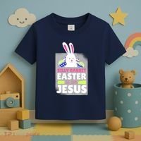 Silly Rabbit Easter Is For Jesus Funny Eggs Toddler T-Shirt thumb 3