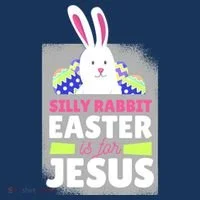 Silly Rabbit Easter Is For Jesus Funny Eggs Women's Long Sleeve Shirt thumb 2