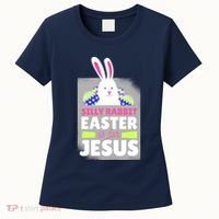 Silly Rabbit Easter Is For Jesus Funny Eggs Women's T-Shirt thumb 0