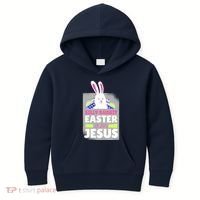 Silly Rabbit Easter Is For Jesus Funny Eggs Kids Hoodie thumb 0