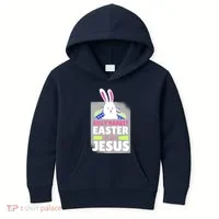 Silly Rabbit Easter Is For Jesus Funny Eggs Kids Hoodie thumb 0