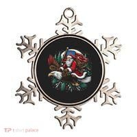 Santa Riding Eagle Usa Flag Christmas Ornament thumb 0