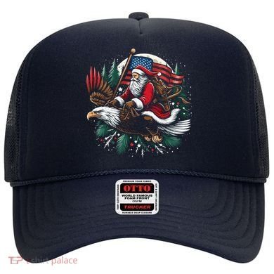 Santa Riding Eagle Usa Flag Christmas Hat