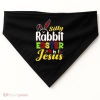 Silly Rabbit Easter Is For Jesus Funny Easter USA-Made Doggie Bandana thumb 0