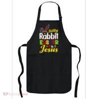 Silly Rabbit Easter Is For Jesus Funny Easter Apron thumb 0