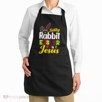 Silly Rabbit Easter Is For Jesus Funny Easter Apron thumb 2