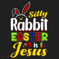 Silly Rabbit Easter Is For Jesus Funny Easter Golf Towel thumb 3