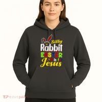 Silly Rabbit Easter Is For Jesus Funny Easter Hoodie thumb 5