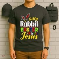 Silly Rabbit Easter Is For Jesus Funny Easter T-Shirt thumb 6