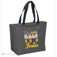 Silly Rabbit Easter Is For Jesus Funny Easter Tote Bag thumb 2
