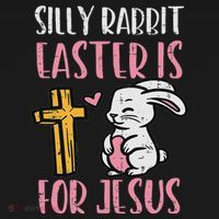 Silly Rabbit Easter Is For Jesus Religious Christian Doggie Tank thumb 4
