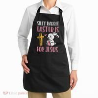 Silly Rabbit Easter Is For Jesus Religious Christian Apron thumb 2