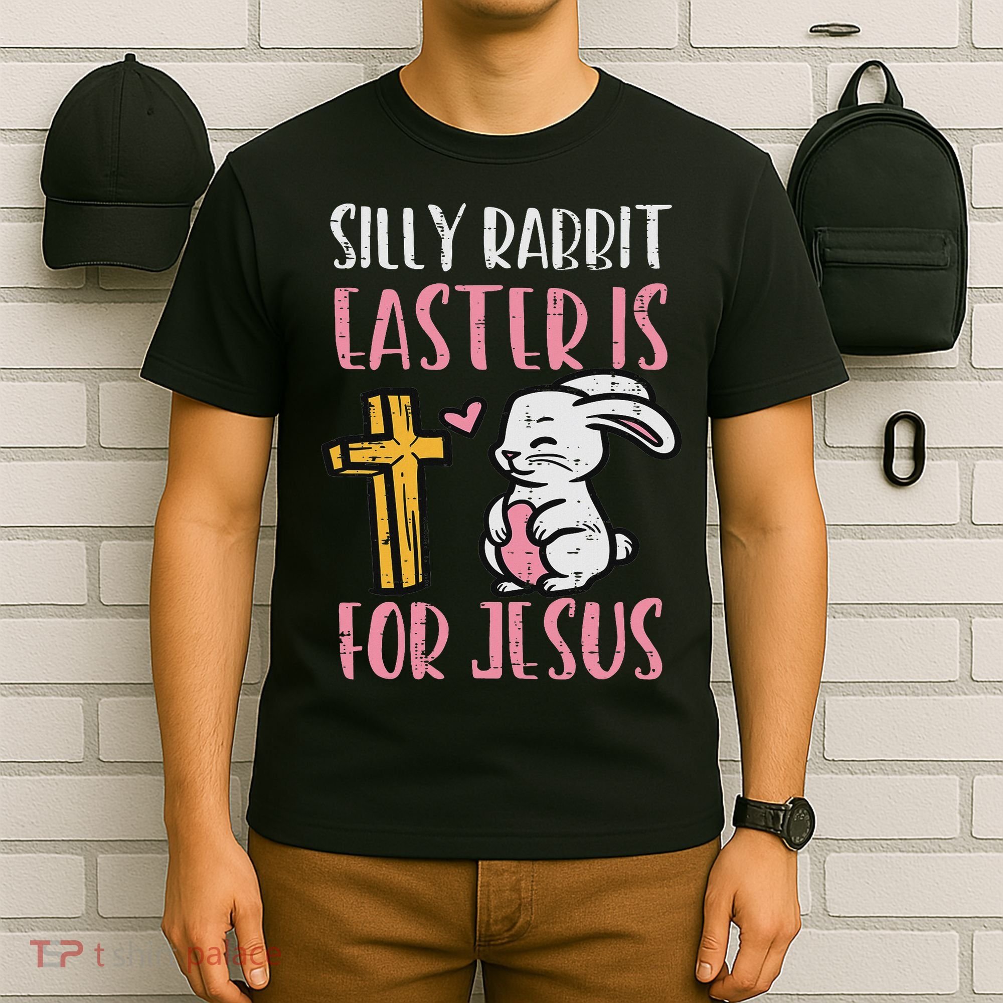 Silly Rabbit Easter Is For Jesus Religious Christian T-Shirt