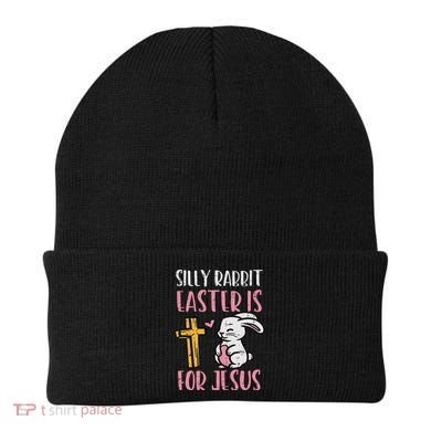 Silly Rabbit Easter Is For Jesus Religious Christian Beanie