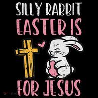 Silly Rabbit Easter Is For Jesus Religious Christian Women's Hoodie thumb 2