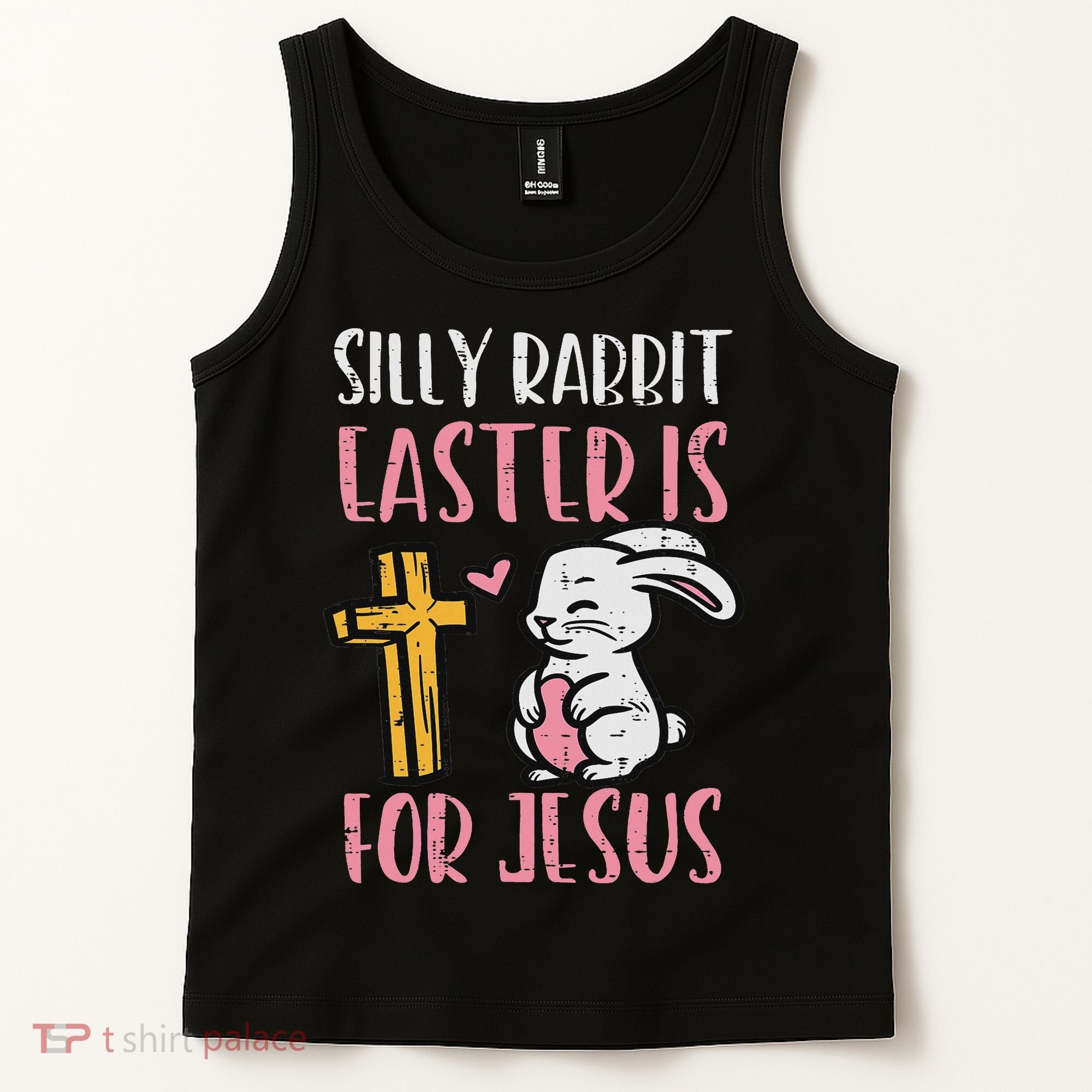 Silly Rabbit Easter Is For Jesus Religious Christian Tank Top