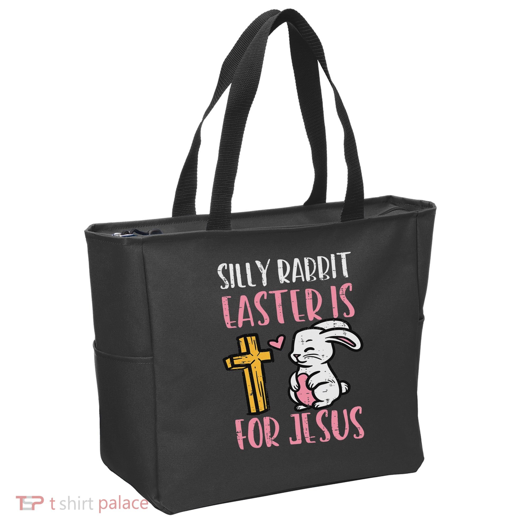Silly Rabbit Easter Is For Jesus Religious Christian Tote Bag