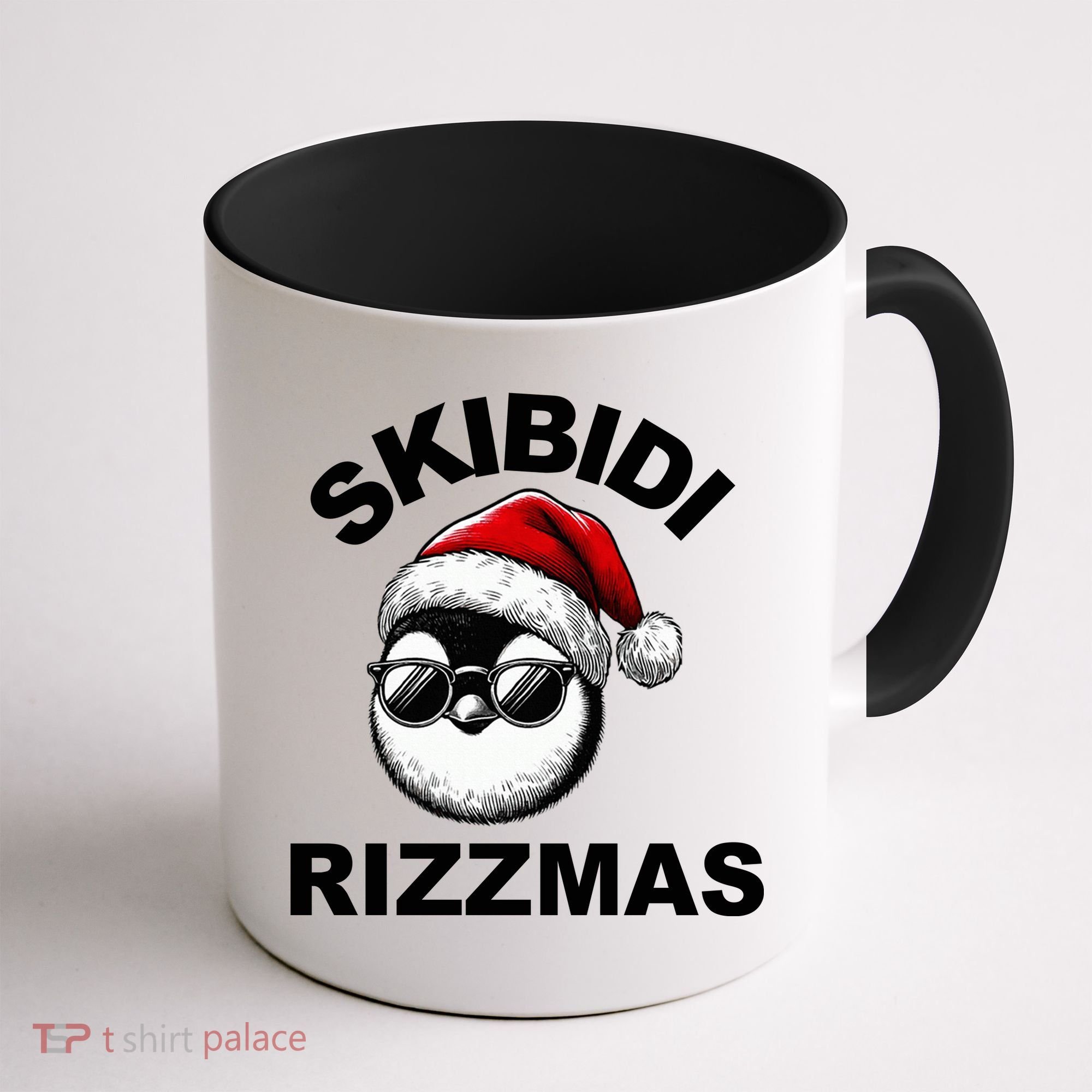 Skibidi Rizzmas Funny Christmas Penguin Coffee Mug