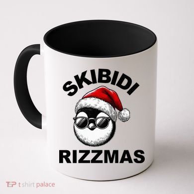 Skibidi Rizzmas Funny Christmas Penguin Coffee Mug