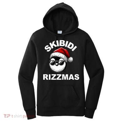 Skibidi Rizzmas Funny Christmas Penguin Women's Hoodie