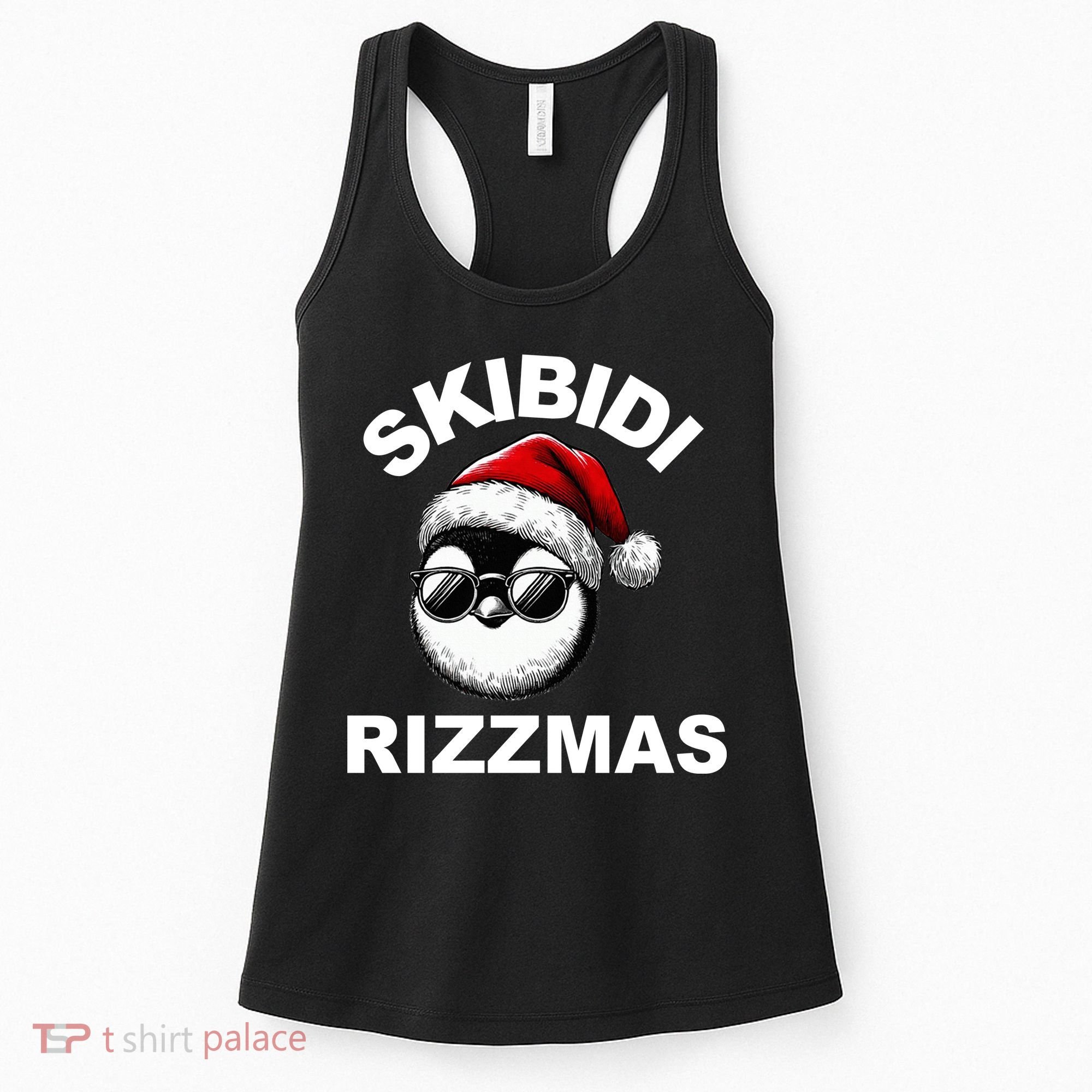 Skibidi Rizzmas Funny Christmas Penguin Women's Tank Top