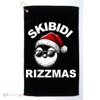 Skibidi Rizzmas Funny Christmas Penguin Golf Towel thumb 0