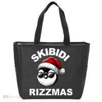 Skibidi Rizzmas Funny Christmas Penguin Tote Bag thumb 0