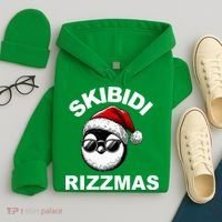 Skibidi Rizzmas Funny Christmas Penguin Hoodie thumb 4