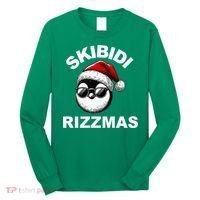 Skibidi Rizzmas Funny Christmas Penguin Long Sleeve Shirt thumb 0