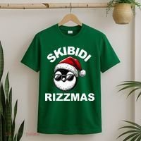 Skibidi Rizzmas Funny Christmas Penguin T-Shirt thumb 2