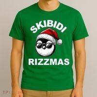 Skibidi Rizzmas Funny Christmas Penguin T-Shirt thumb 3