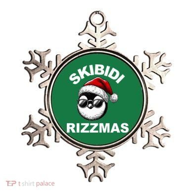 Skibidi Rizzmas Funny Christmas Penguin Ornament
