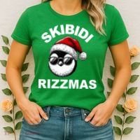 Skibidi Rizzmas Funny Christmas Penguin Women's T-Shirt thumb 2