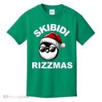 Skibidi Rizzmas Funny Christmas Penguin Kids T-Shirt thumb 0