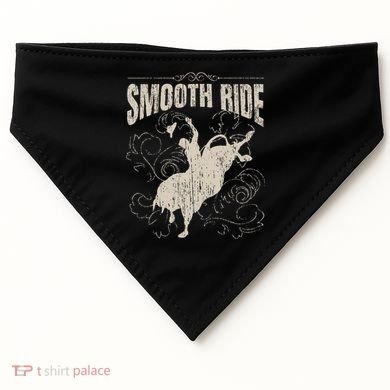 Smooth Ride Funny Rodeo Cool Bull Rider Cowboy Gift USA-Made Doggie Bandana
