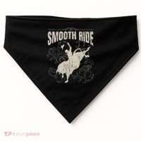 Smooth Ride Funny Rodeo Cool Bull Rider Cowboy Gift USA-Made Doggie Bandana thumb 0