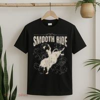 Smooth Ride Funny Rodeo Cool Bull Rider Cowboy Gift T-Shirt thumb 2