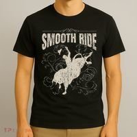 Smooth Ride Funny Rodeo Cool Bull Rider Cowboy Gift T-Shirt thumb 3