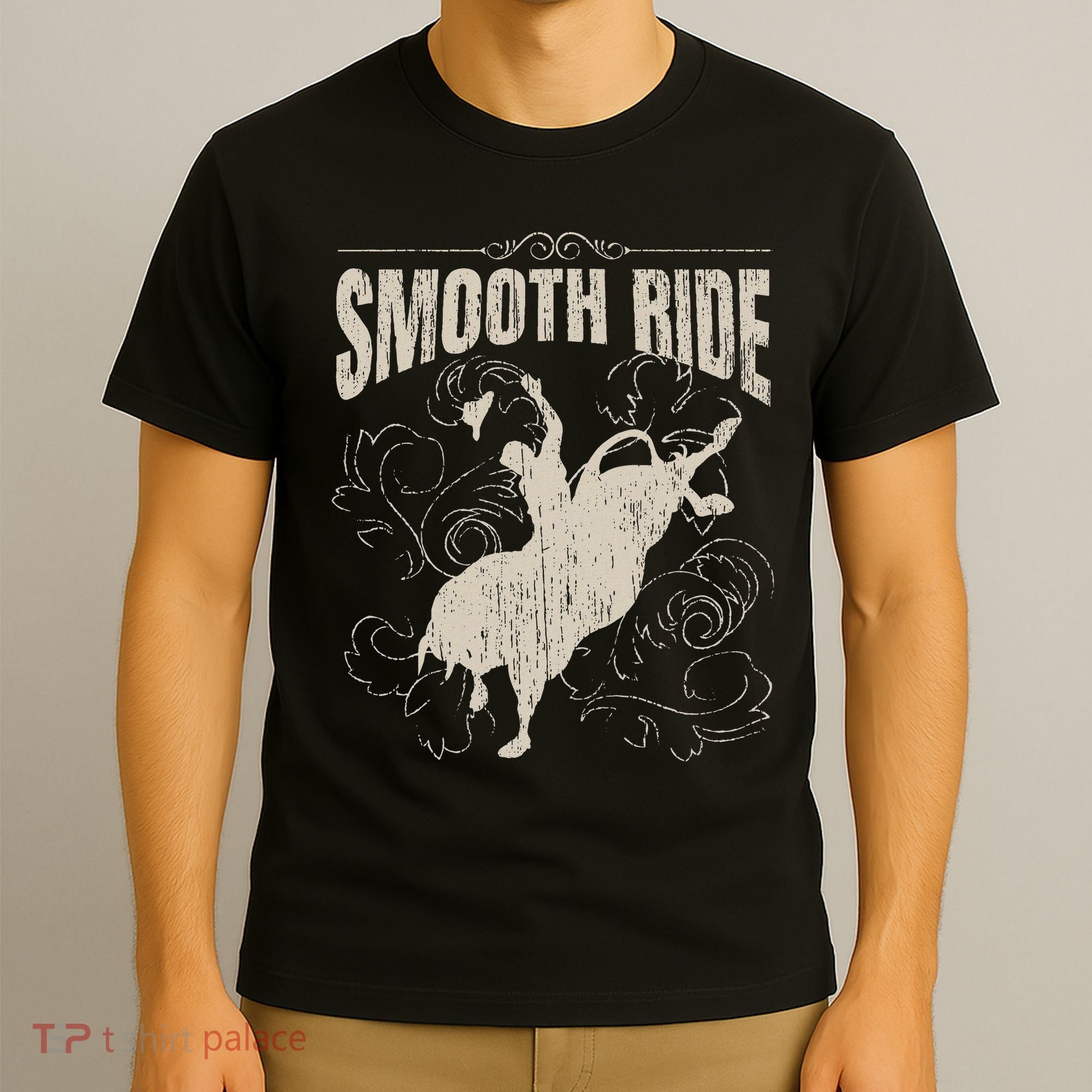 Smooth Ride Funny Rodeo Cool Bull Rider Cowboy Gift T-Shirt